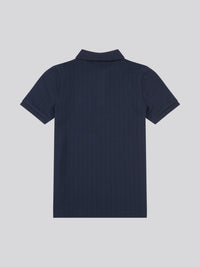 Vertical Texture Polo Dark Sapphire Navy / Moonlight Blue DHM