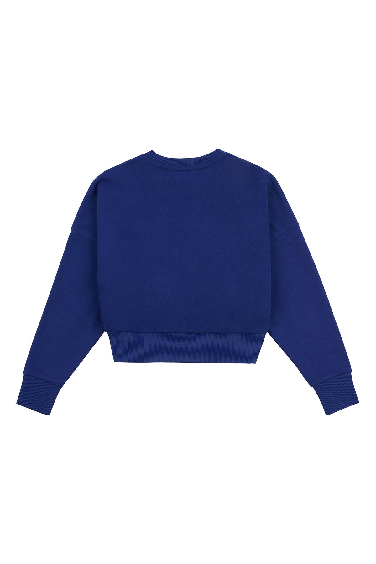 Girls Tie Sweatshirt in Blue Print