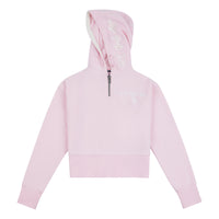 Girls Quarter Zip Hoodie in Orchid Pink