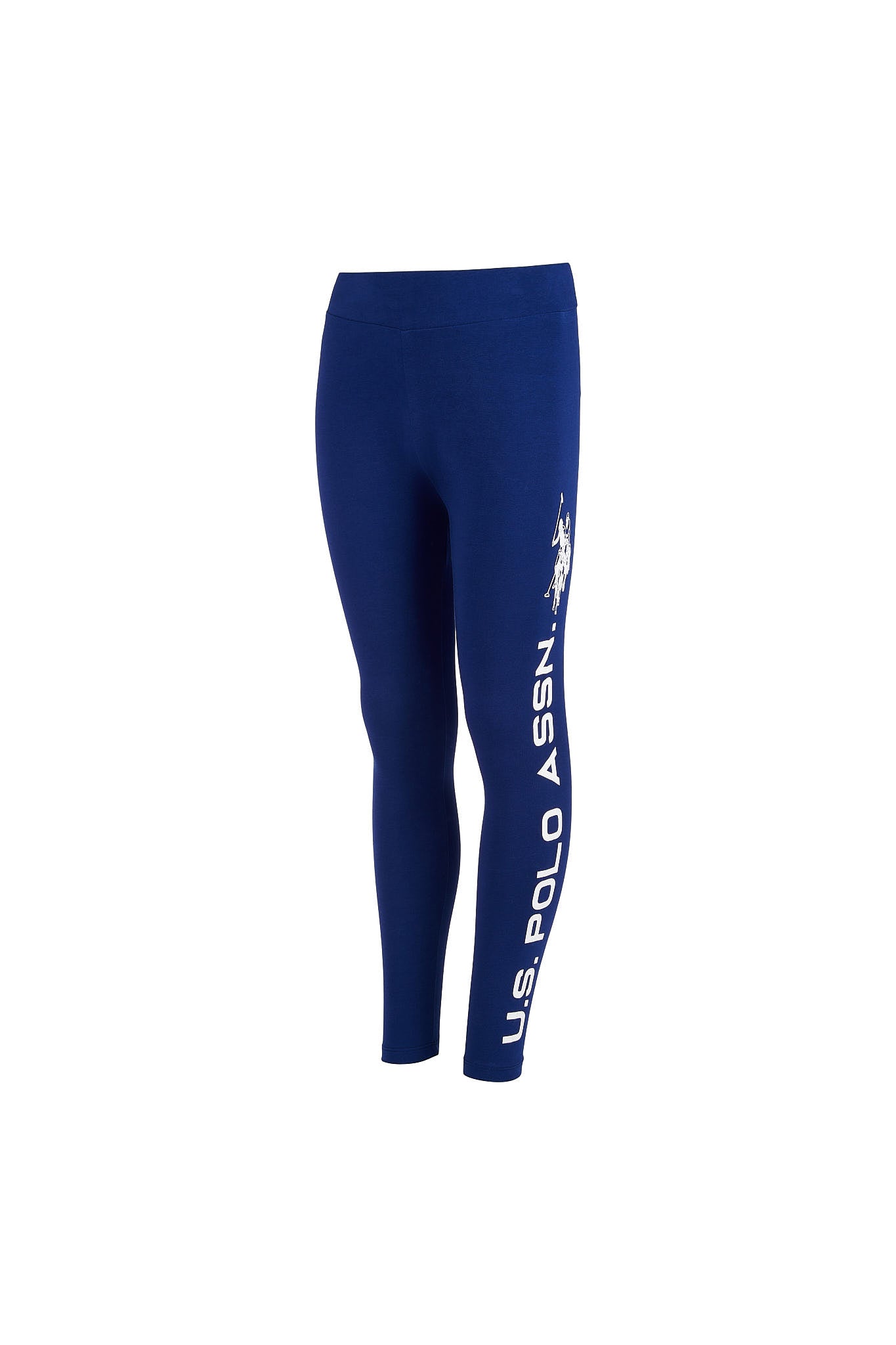 Girls Sport Logo Legging in Medieval Blue