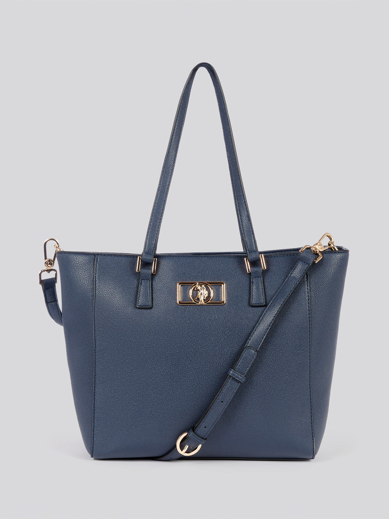 U.S. Polo Assn. Womens Jones Chic Shopping Bag in Navy