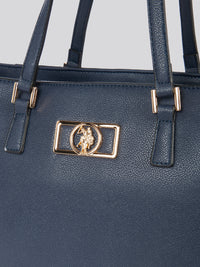 U.S. Polo Assn. Womens Jones Chic Shopping Bag in Navy