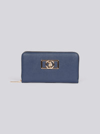 U.S. Polo Assn. Womens Jones Chic Zip Around Wallet in Navy