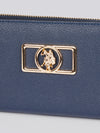 U.S. Polo Assn. Womens Jones Chic Zip Around Wallet in Navy