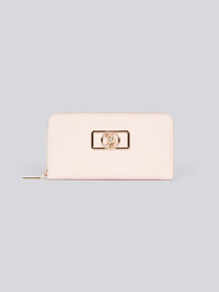 U.S. Polo Assn. Womens Jones Chic Zip Around Wallet in Pink