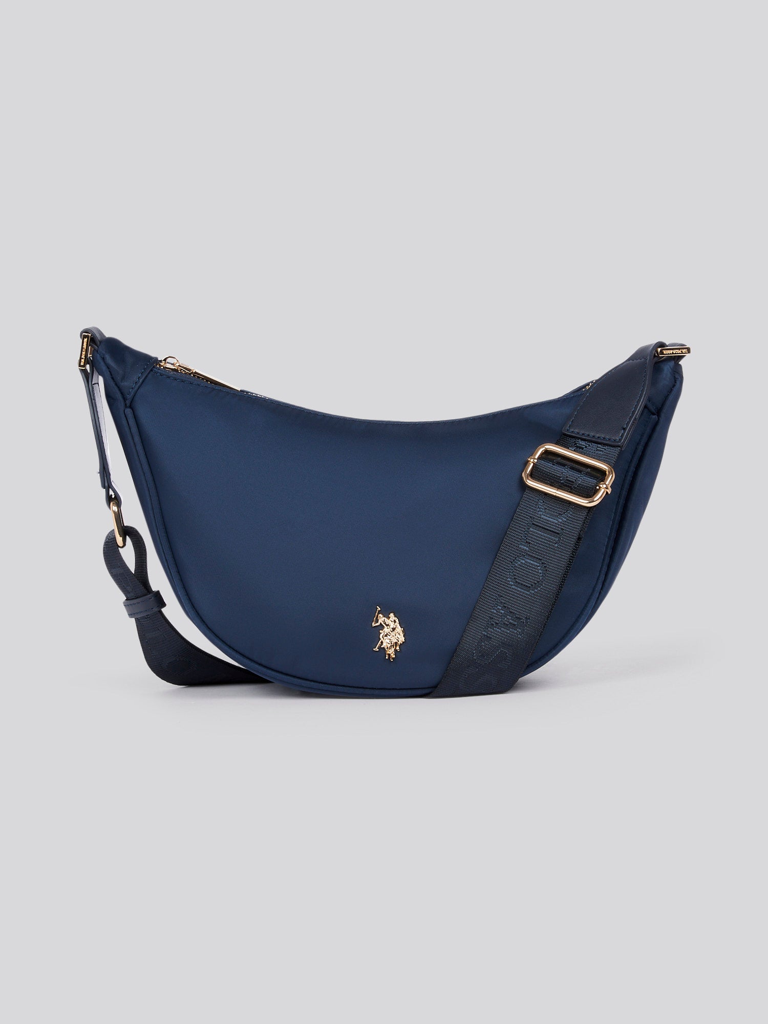 U.S. Polo Assn. Womens Houston Round Crossbody Bag in Navy