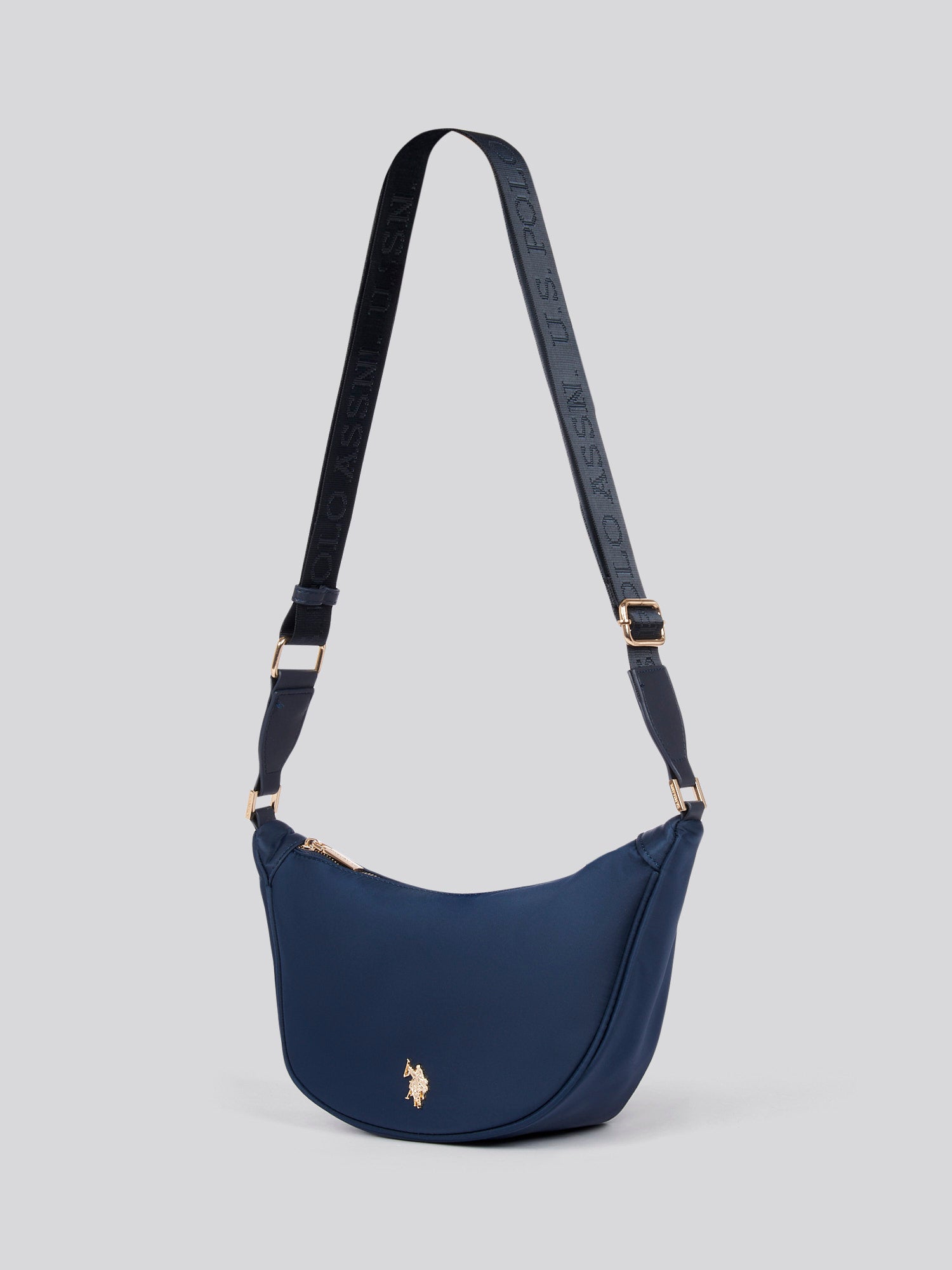 U.S. Polo Assn. Womens Houston Round Crossbody Bag in Navy