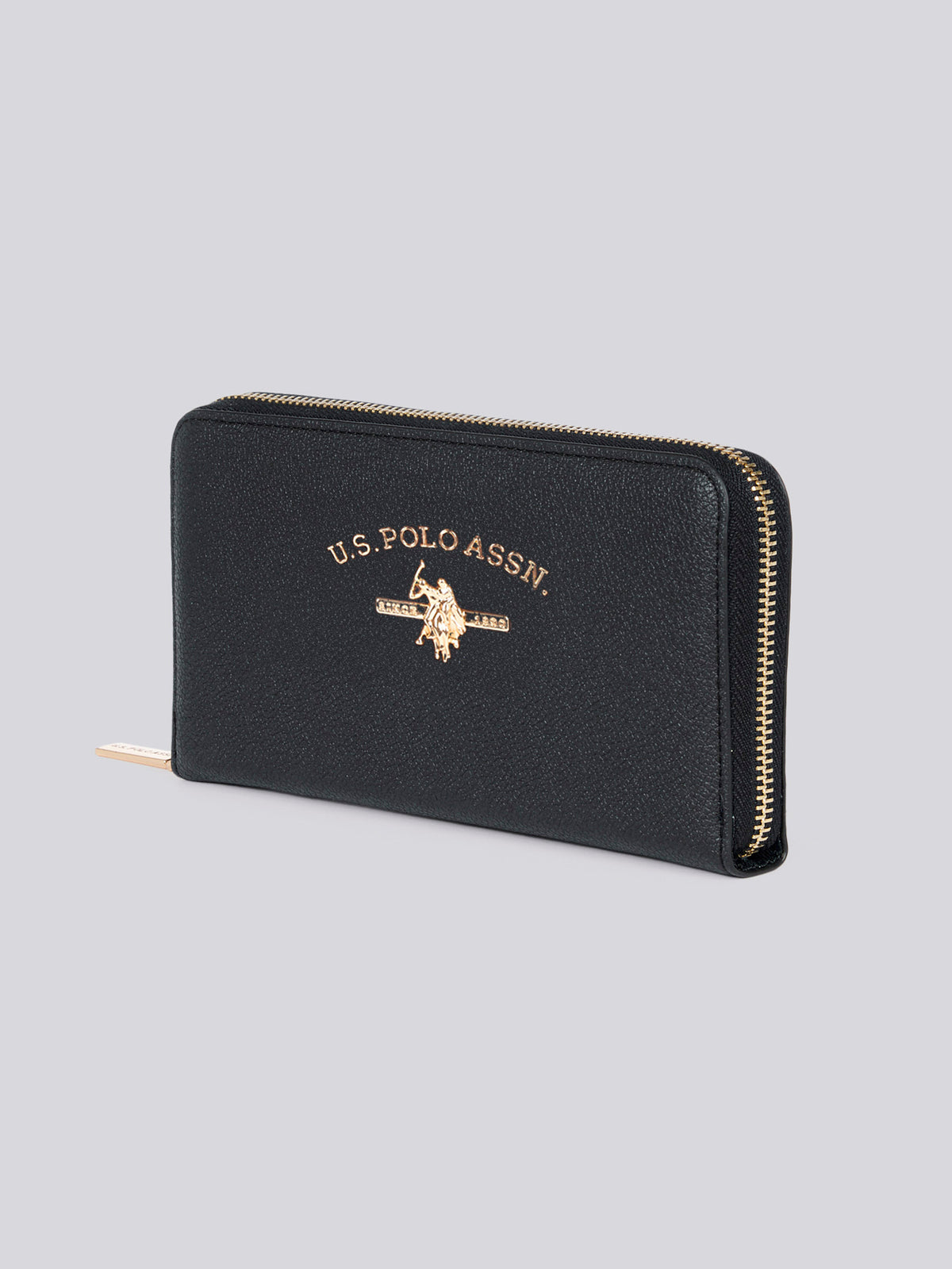 U.S. Polo Assn. Womens Stanford Large Zip Around Wallet in Black