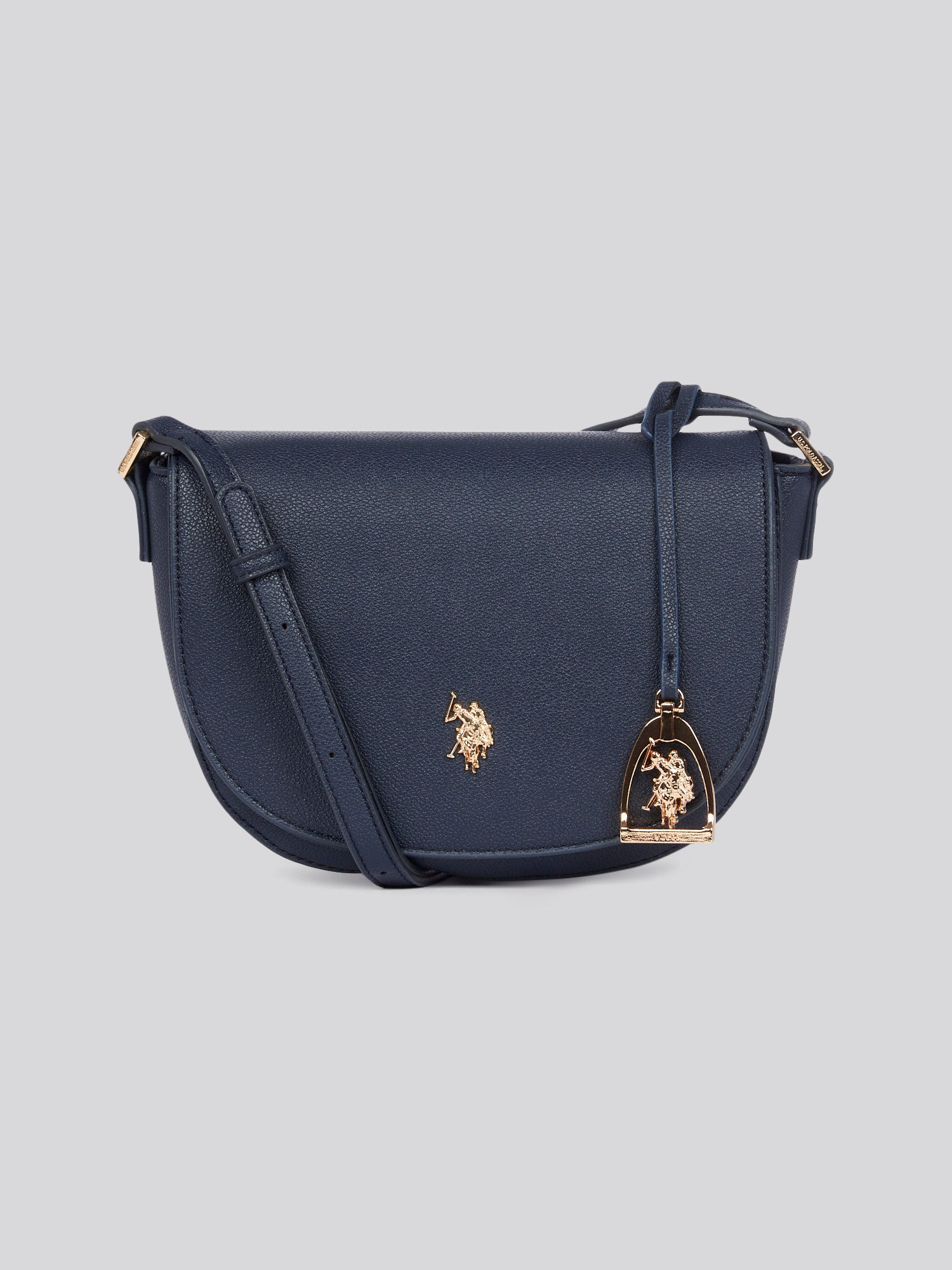 U.S. Polo Assn. Womens Jones Flap Crossbody Bag in Navy