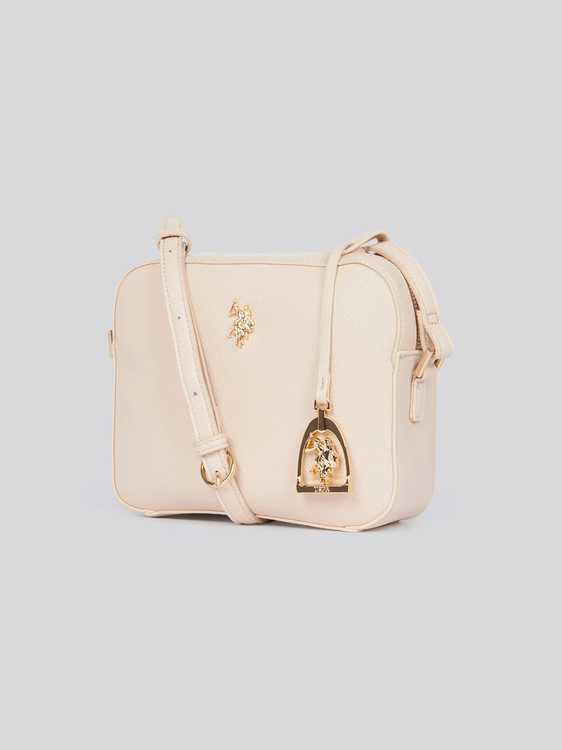 U.S. Polo Assn. Womens Jones Crossbody Bag in Powder