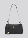 U.S. Polo Assn. Womens Small Hobo Chain Bag in Black