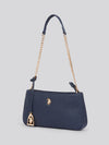 U.S. Polo Assn. Womens Small Hobo Chain Bag in Navy