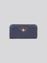 U.S. Polo Assn. Womens Stanford Large Zip Around Wallet in Navy