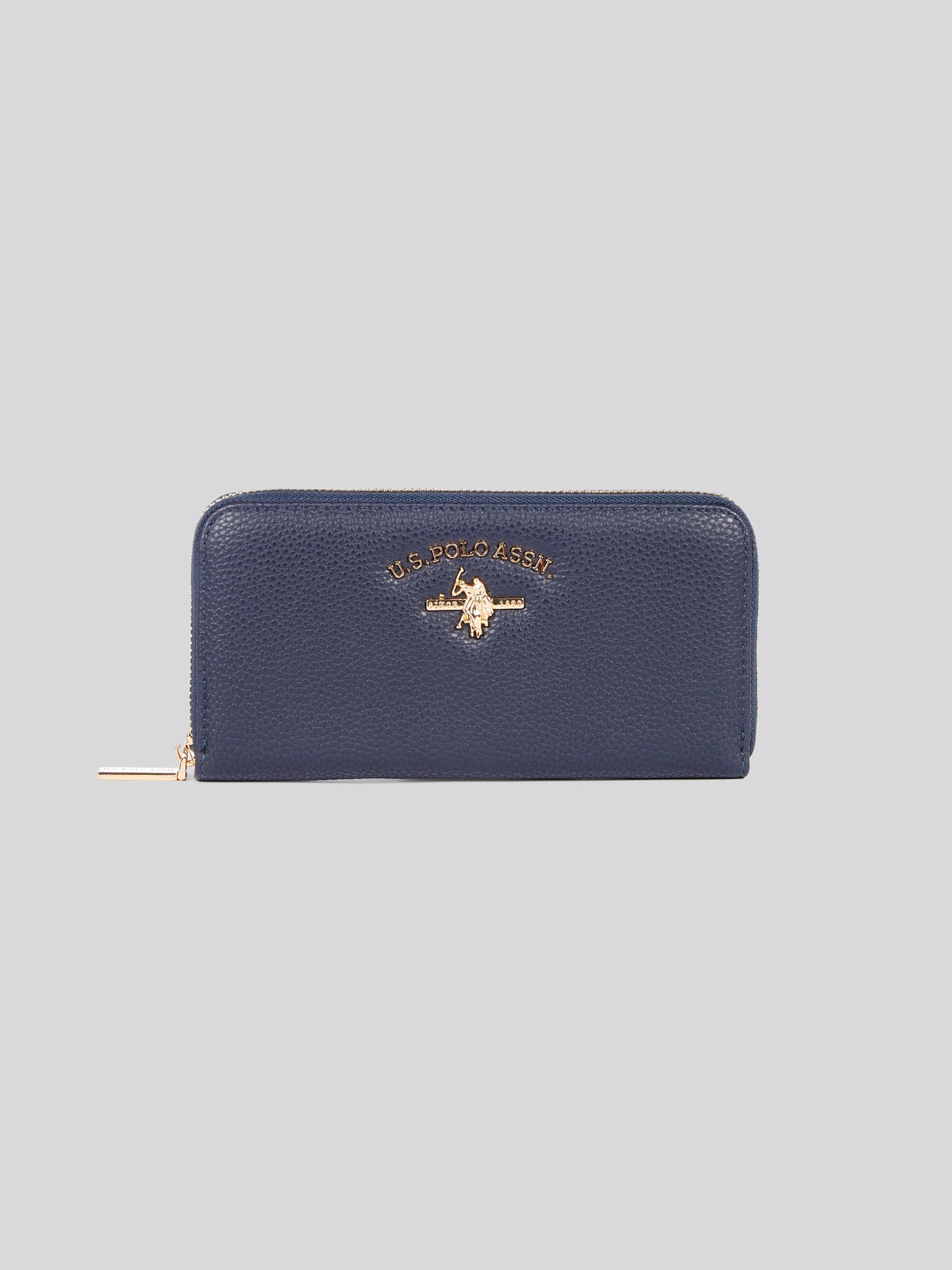 U.S. Polo Assn. Womens Stanford Large Zip Around Wallet in Navy