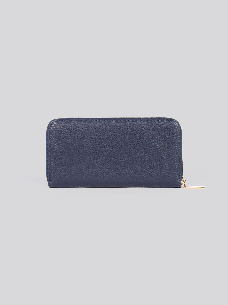 U.S. Polo Assn. Womens Stanford Large Zip Around Wallet in Navy