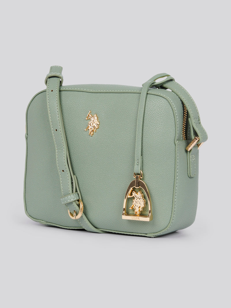 U.S. Polo Assn. Womens Jones Crossbody Bag in Sage