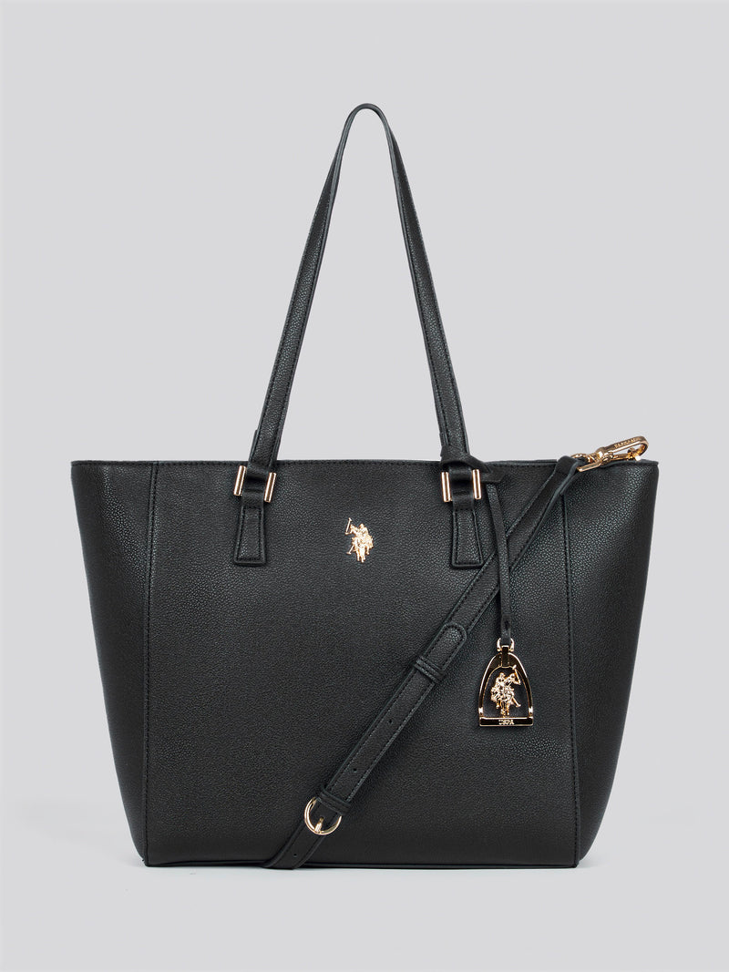 U.S. Polo Assn. Womens Jones Shopping Bag in Black