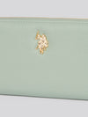 U.S. Polo Assn. Womens Large Zip Around Wallet in Sage