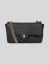 U.S. Polo Assn. Womens Jones Flap Crossbody Chain Bag in Black