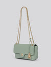 U.S. Polo Assn. Womens Jones Flap Crossbody Chain Bag in Sage