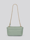 U.S. Polo Assn. Womens Jones Flap Crossbody Chain Bag in Sage