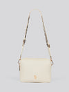 U.S. Polo Assn. Womens New Mansion D-Zip Crossbody Bag in Off White