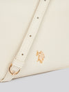 U.S. Polo Assn. Womens New Mansion D-Zip Crossbody Bag in Off White