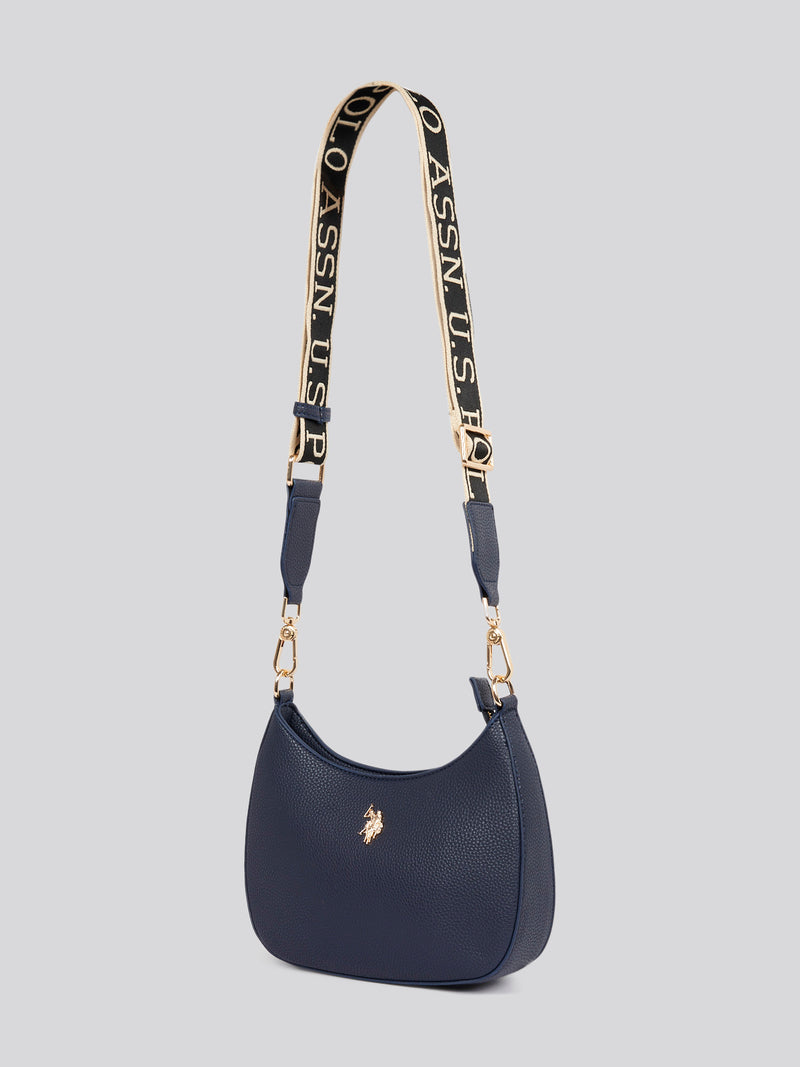 U.S. Polo Assn. Womens New Mansion Small Hobo Bag in Navy