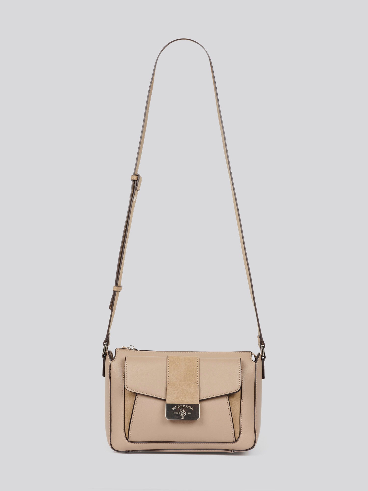 U.S. Polo Assn. Womens Romantic Crossbody Bag in Beige