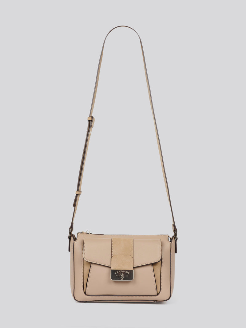 U.S. Polo Assn. Womens Romantic Crossbody Bag in Beige