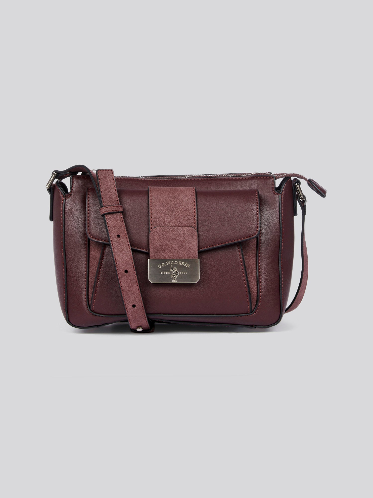 U.S. Polo Assn. Womens Romantic Crossbody Bag in Plum