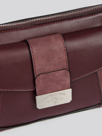 U.S. Polo Assn. Womens Romantic Crossbody Bag in Plum