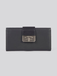 U.S. Polo Assn. Womens Romantic Large Card Holder Wallet in Black