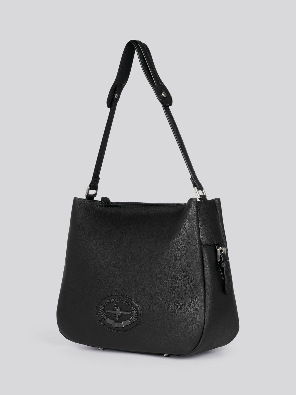 U.S. Polo Assn. Womens Retro Hobo Bag in Black