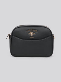 U.S. Polo Assn. Womens Stanford Small Crossbody Bag in Black