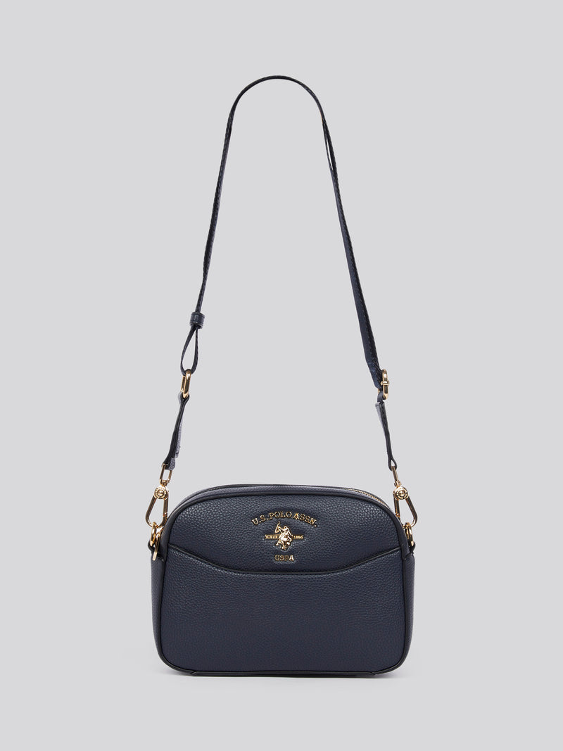 U.S. Polo Assn. Womens Stanford Small Crossbody Bag in Navy