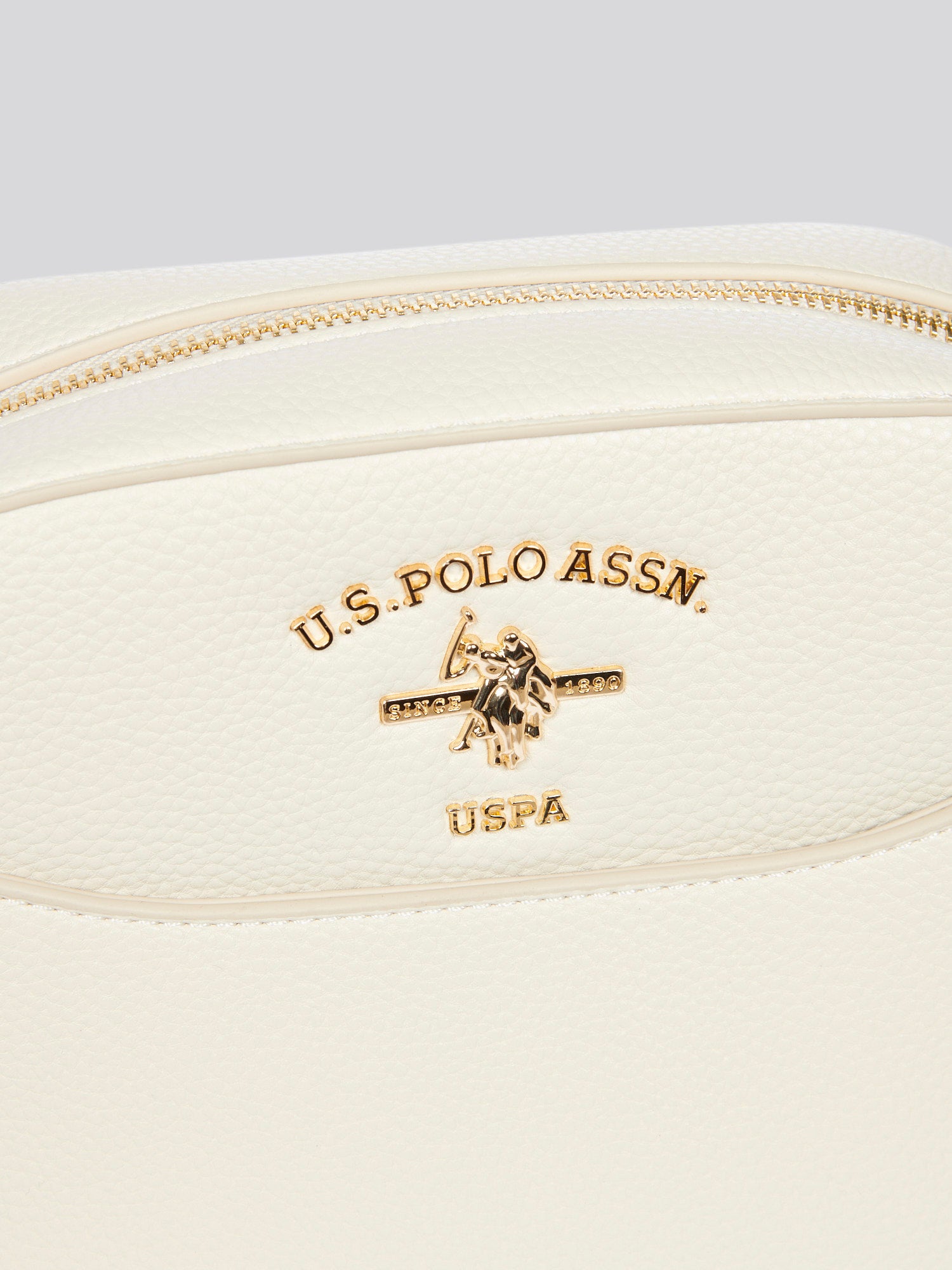 U.S. Polo Assn. Womens Stanford Small Crossbody Bag in Off White