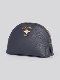 U.S. Polo Assn. Womens Stanford Round Beauty Bag in Navy