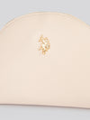 U.S. Polo Assn. Womens Jones Round Beauty Bag in Powder