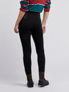 Womens Elasticated Waistband Leggings in Black