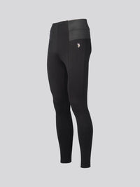 Womens Elasticated Waistband Leggings in Black