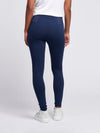 Womens Elasticated Waistband Leggings in Navy Iris