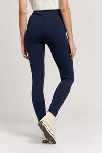 Womens Logo Leggings in Navy Blue