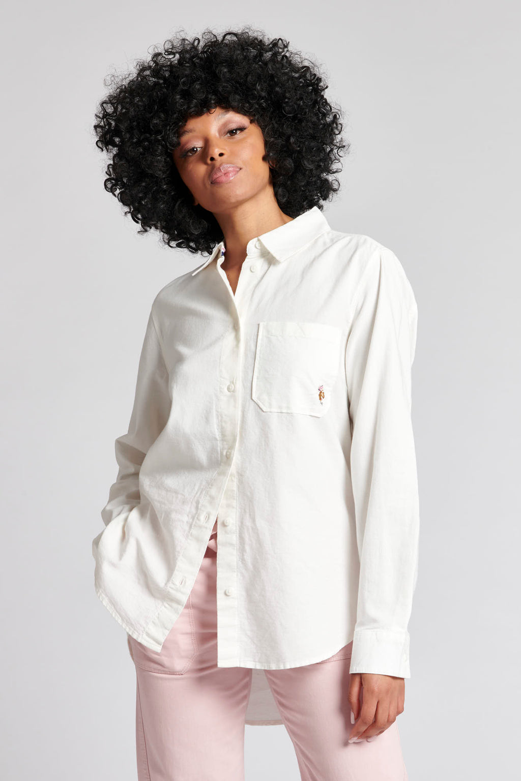 Womens Oxford Shirt in Star White – U.S. Polo Assn. UK