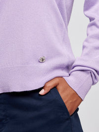 Womens Crew Neck Jumper in Viola