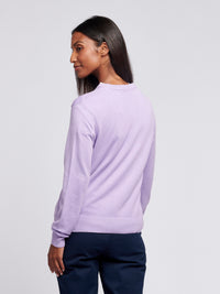 Womens Crew Neck Jumper in Viola