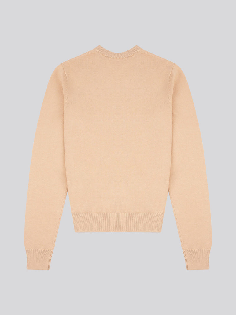 Womens Crew Neck Jumper in Cuban Sand