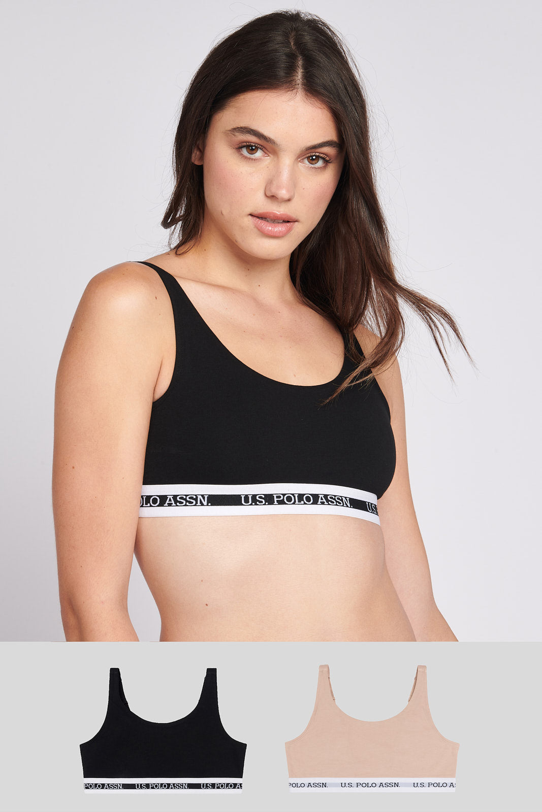 U.S. Polo Assn. Womens 2 Pack Cotton Open Back Bralettes in Black – U.S.  Polo Assn. UK