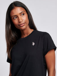 Womens Crew Neck T-Shirt in Black