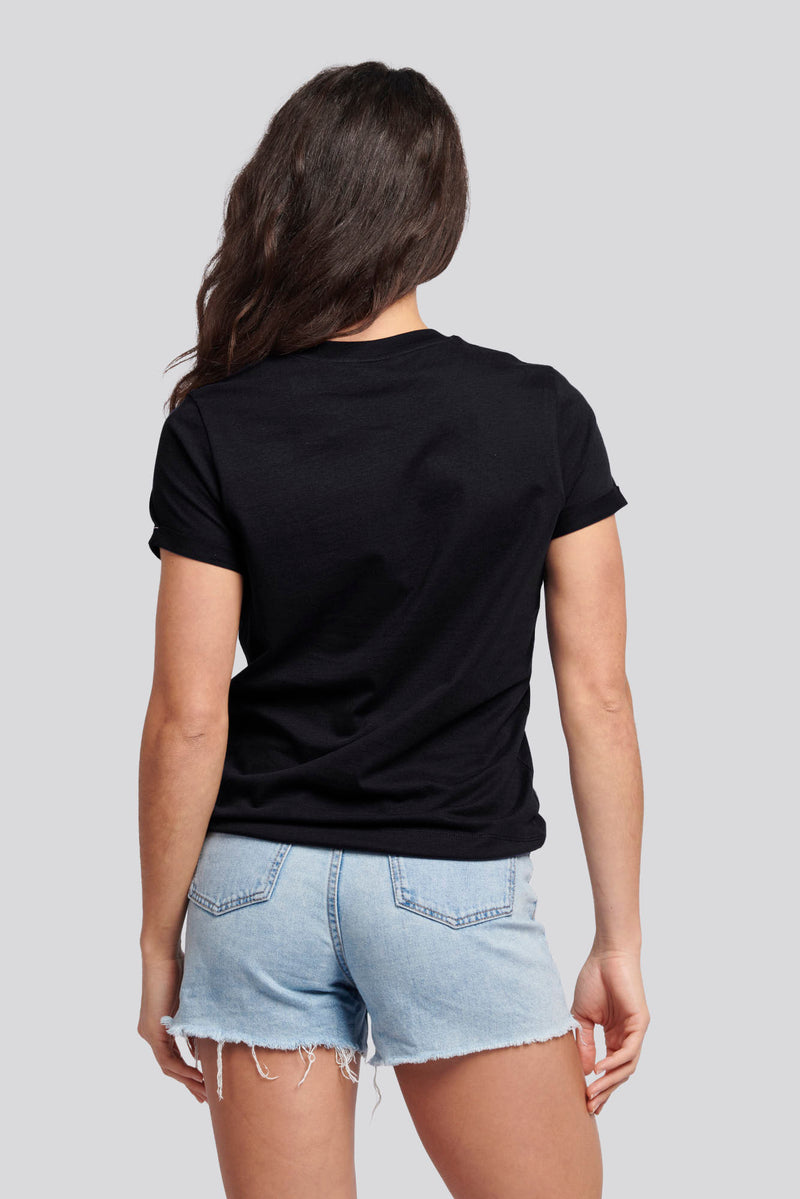 Womens Crew Neck T-Shirt in Black